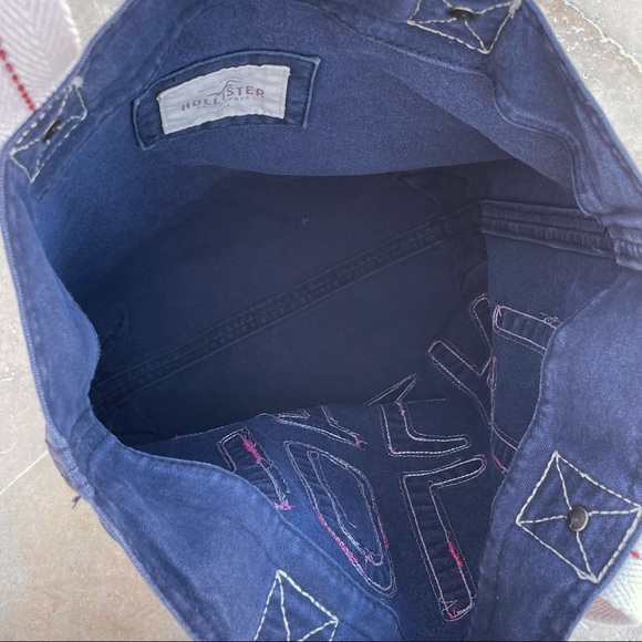 3 HOLLISTER 🌺 Matching Bundle | Hoodie, Long Sleeve Tee | Sz M | & Canvas Tote - Picture 15 of 16